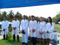 Ev. Marcos Júlio batiza cinco novos membros da AD Poxim