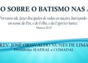 Palavra do presidente: O batismo e suas implicações