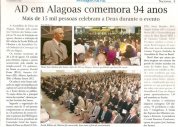 Mensageiro da Paz destaca evento dos 94 anos da Assembleia de Deus em AL