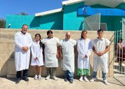 Missionário Rafael Felizardo batiza cinco novos membros em Colón, na Argentina