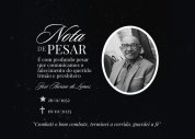 Nota de pesar pelo falecimento do Presbítero José Aurino de Lemos