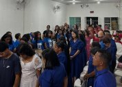 Festividade de novos crentes na AD Gruta Alegre é marcada pela presença de Deus