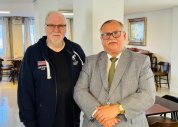 Rev. José Orisvaldo Nunes de Lima encontra o neto do missionário Otto Nelson