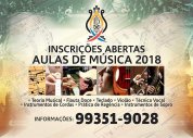 Estão abertas as inscrições para os Cursos de Música na Igreja Sede