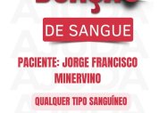 Irmão Jorge Francisco Minervino precisa com urgência de doação de sangue