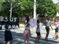 Jovens do Canaã evangelizam na Avenida Durval de Góes Monteiro