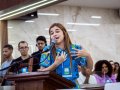 Jovens e adolescentes participam de estudos bíblicos no CONJOAAD 2025