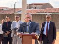 Pastor-presidente participa do lançamento da pedra fundamental do novo templo sede em Barra de São Miguel