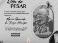 Nota de pesar pelo falecimento da irmã Maria Osminda de Souza Menezes