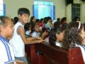 Culto da Família recebe casal de missionários no colégio assembleiano