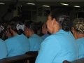 Sanfoneiro de Jesus toca o seu acordeão na igreja-sede