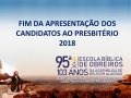 Confira a lista dos presbíteros consagrados na Convenção Estadual 2018