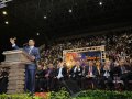 Milhares de evangélicos lotam o Ginásio do Sesi para assistir ao encerramento da Convenção Estadual