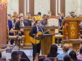Pr. Alberto Olímpio ministra no culto de doutrina na igreja sede