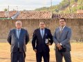 Pastor-presidente participa do lançamento da pedra fundamental do novo templo sede em Barra de São Miguel