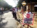Em Chã de Bebedouro, igreja evangeliza com faixas no Dia Nacional de Missões