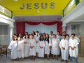 Ev. Marcondes Arruda batiza 19 novos membros da AD em Santa Brígida