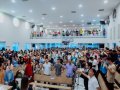 Jovens e adolescentes participam de estudos bíblicos no CONJOAAD 2025