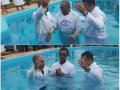 Pr. Nelson Lima celebra o batismo de oito novos membros da AD Mata Grande