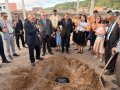 Pastor-presidente participa do lançamento da pedra fundamental do novo templo sede em Barra de São Miguel