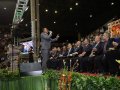 Milhares de evangélicos lotam o Ginásio do Sesi para assistir ao encerramento da Convenção Estadual