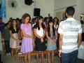 Jovens desfrutam da unção de Deus na igreja do Benedito Bentes 1