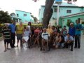 Jovens do Bom Parto visitam e levam donativos para o o Leal