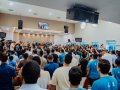 Jovens e adolescentes participam de estudos bíblicos no CONJOAAD 2025