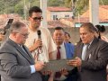 Pastor-presidente participa do lançamento da pedra fundamental do novo templo sede em Barra de São Miguel