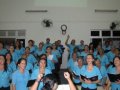 Sanfoneiro de Jesus toca o seu acordeão na igreja-sede