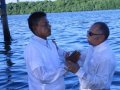 Batismo de 46 candidatos alegra crentes da Barra de Santo Antônio