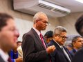 Pr. Edmagno Nunes ministra na Santa Ceia de outubro na igreja sede