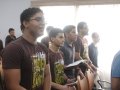 Jovens e adolescentes participam de estudos bíblicos no CONJOAAD 2026