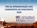 Veja a relação dos diáconos consagrados na Convenção Estadual 2018