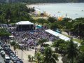 Casal registrou de seu apartamento a mobilização assembleiana no domingo