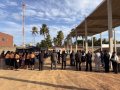 Pastor-presidente participa do lançamento da pedra fundamental do novo templo sede em Barra de São Miguel