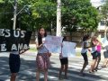 Jovens do Canaã evangelizam na Avenida Durval de Góes Monteiro