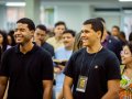 Jovens e adolescentes participam de estudos bíblicos no CONJOAAD 2026