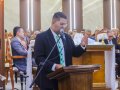 Pastor Manoel Costa (MA) ministra a palavra de Deus no culto de Santa Ceia