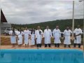 Pr. Nelson Lima celebra o batismo de oito novos membros da AD Mata Grande