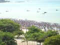 Casal registrou de seu apartamento a mobilização assembleiana no domingo