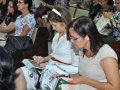 Anfritriã, irmã Francisquinha recepciona mulheres de obreiros do Brasil