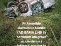Pr. Amarildo Carvalho do Nascimento sofre acidente na BR-101, em Palmares