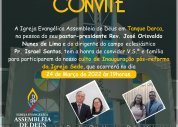 AD Tanque D’Arca convida para inauguração pós-reforma da Igreja Sede
